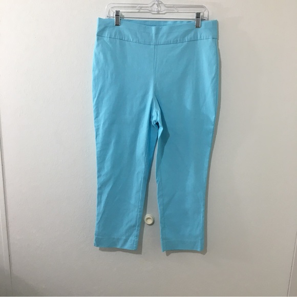Chico’s So Slimming Turquoise Cropped Pants Chico’s size 2 regular size 12 - Picture 2 of 8